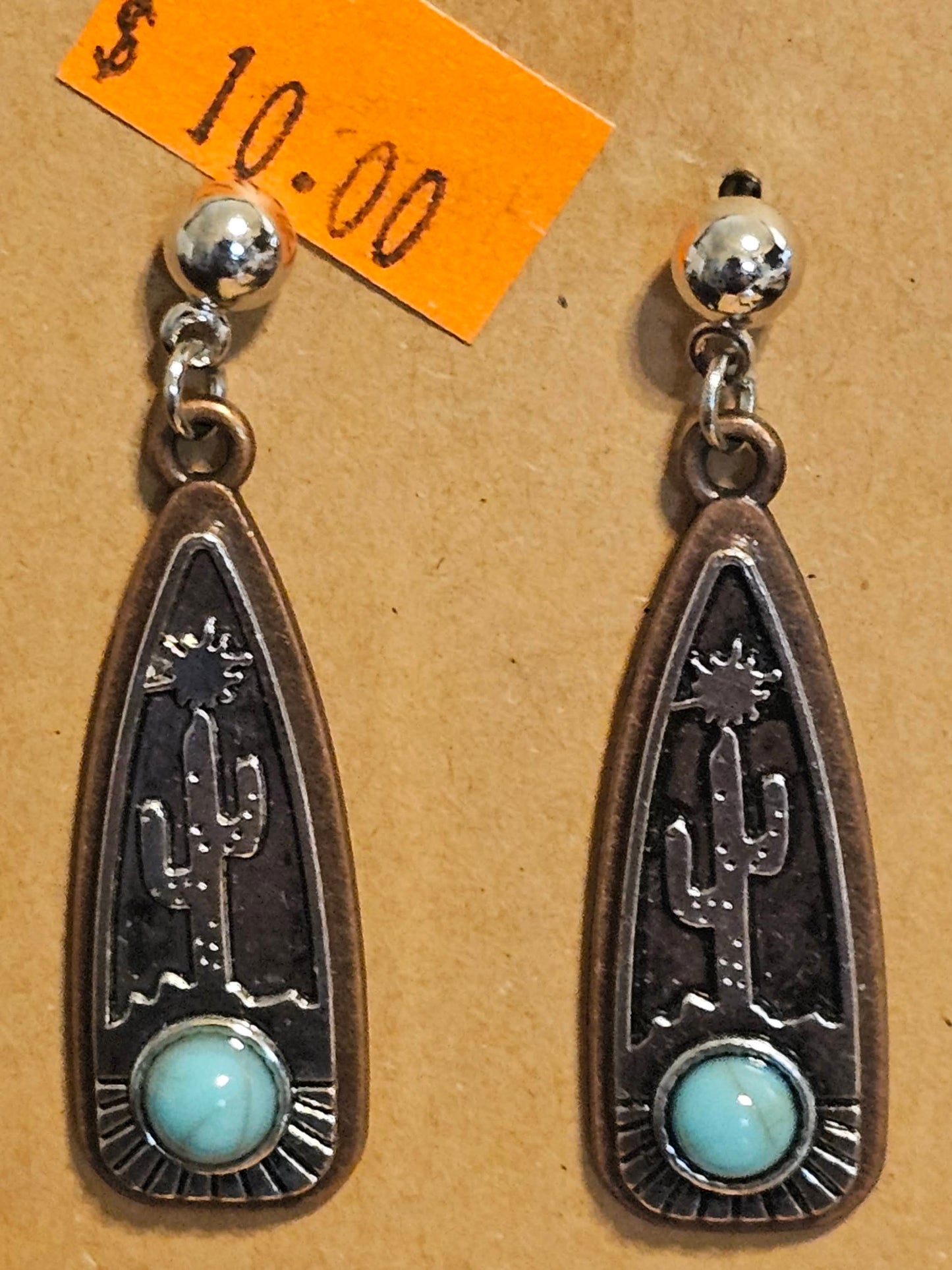 Large Southwest Drop with cactus studs