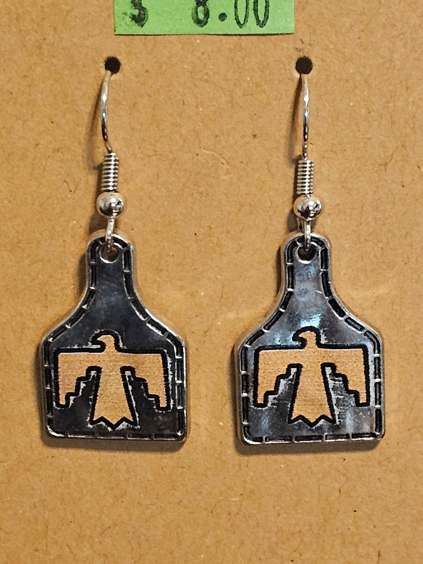 Silver Ear Tags w/Phoenix