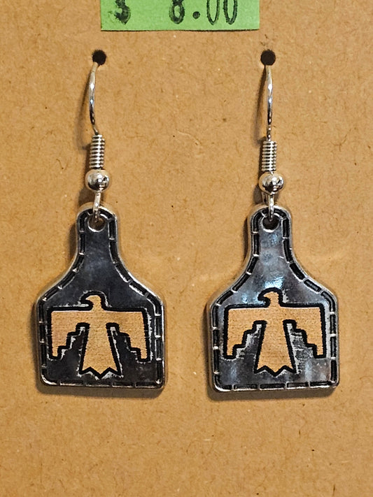 Silver Ear Tags w/Phoenix