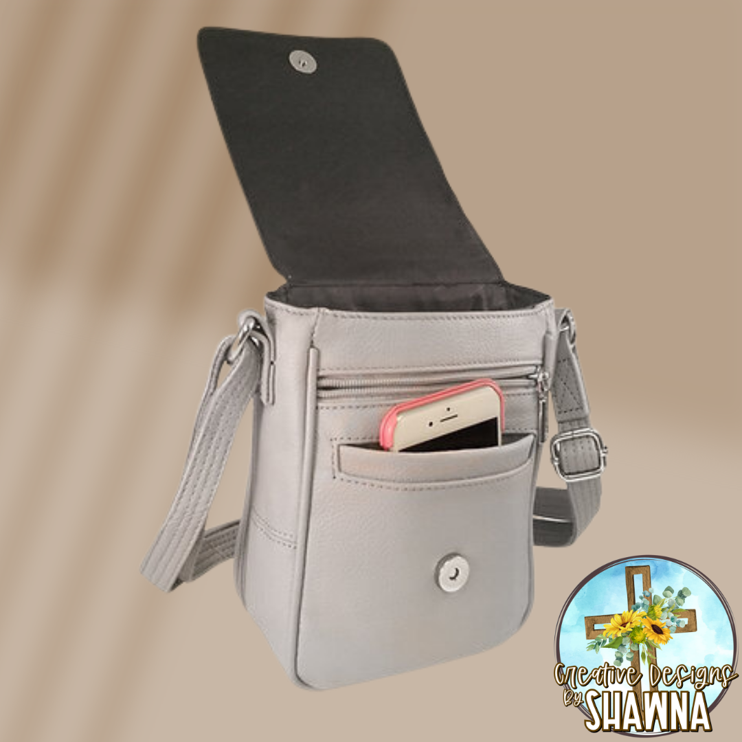 Vertical Carry Crossbody Purse