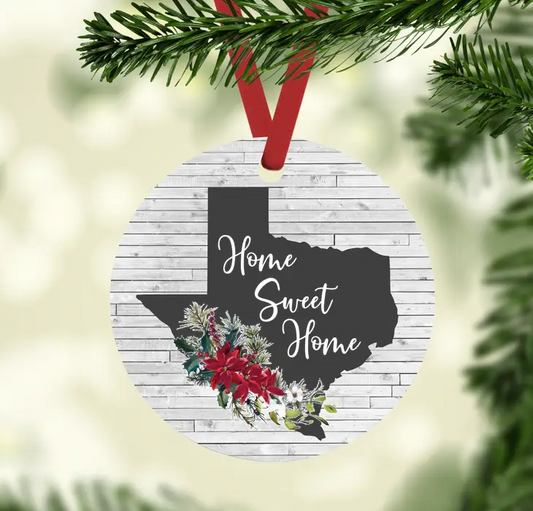 Texas Home Sweet Home Ornament