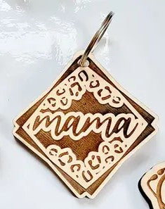 Wood Mama Keychain